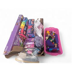 Lego Friends no. 3189 Stables set, Lego Trolls no. 41252 World Tour set, The Lego Movie set no. 70825, three small Lego Friends sets, all boxed and a quantity of loose Lego, including purple and pink colourways