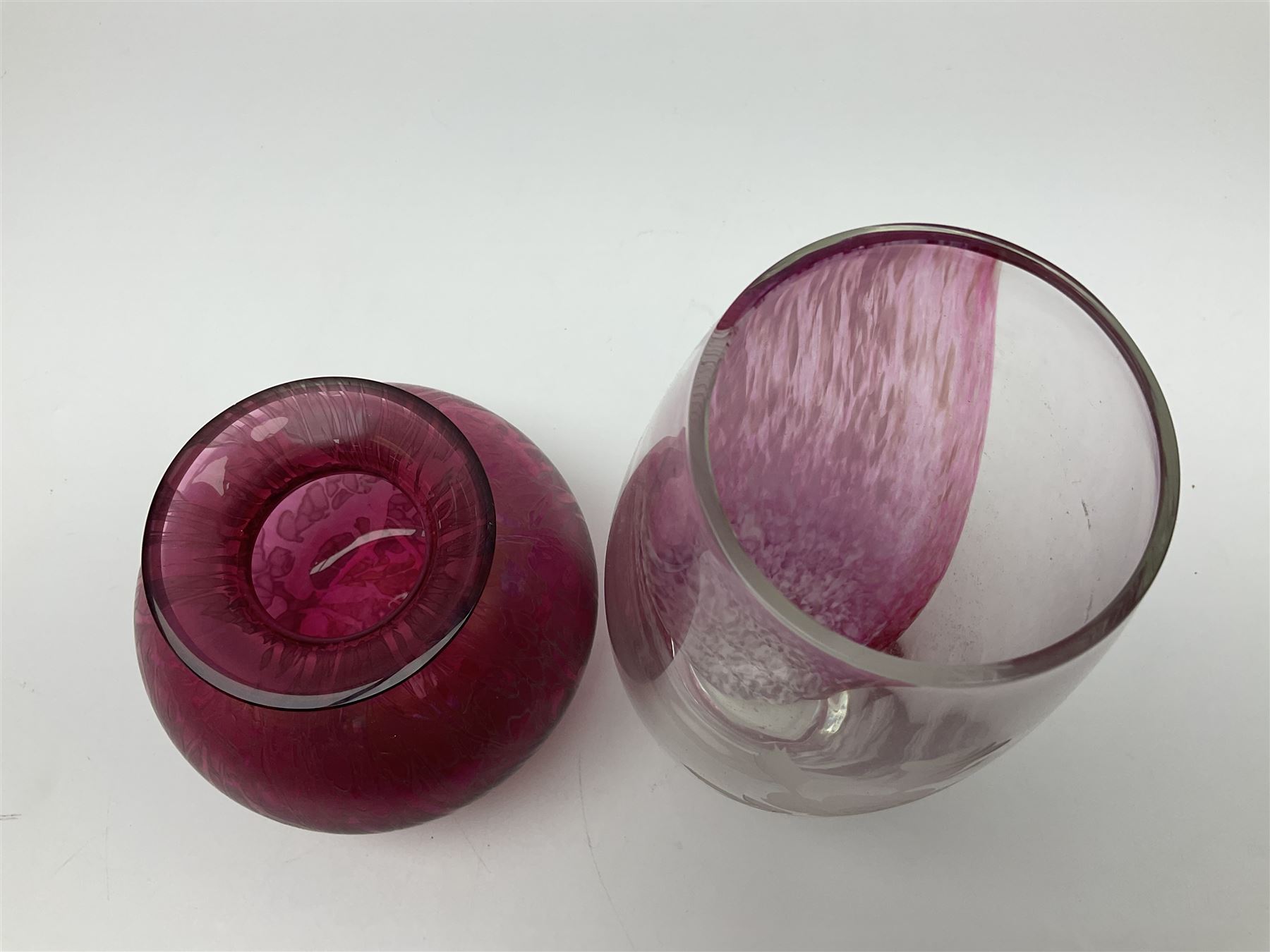 Collection of Caithness glass vases and dishes, to include mottled and swirl designs,  largest 20cm (23)