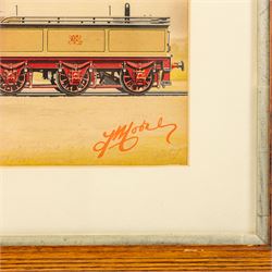 After Edwin Thomas Rudd (British 1861-1940): An East Coast Flier, Great Western Railway no. 3047 'Lord of the Isles', Midland Railway no. 116 and Caledonian Railway no. 769, four coloured prints max 21.5cm x 37.5cm (4)