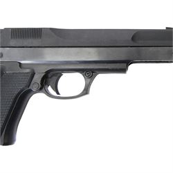 Walther CP99 air pistol, serial no J50295837,  together with Grizzly Win Mag Jr. air pistol and one other air pistol 