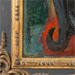 Tony Bartl (Czech 1912-1998): 'Spanish Landscape', oil on canvas signed and indistinctly dated, titled on label verso, in carved wood frame 60cm x 75cm