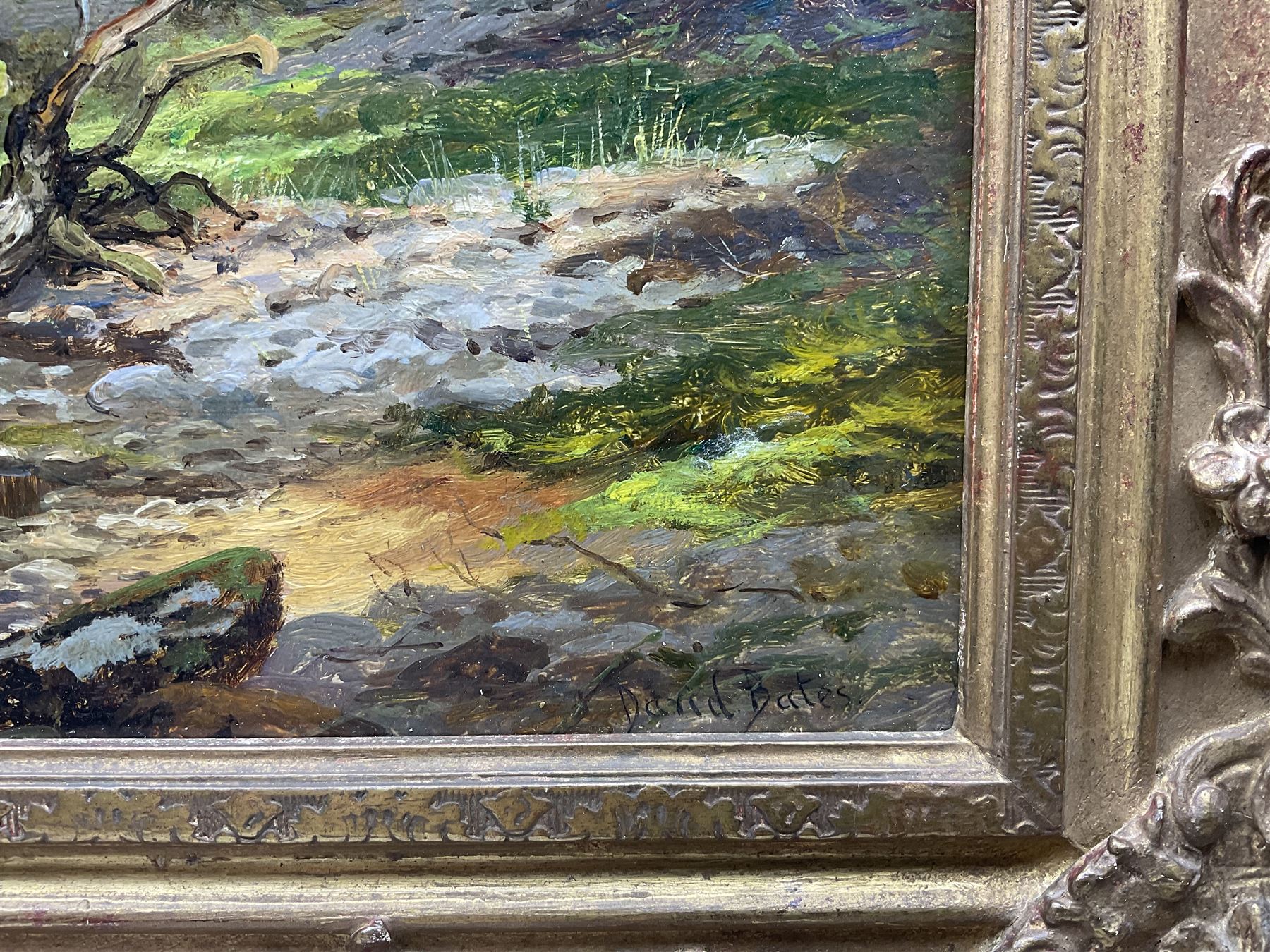 David Bates (British 1840-1921): 'On the River Teme - Near Martley Worcestershire', oil on board signed, titled in a later hand verso, 33cm x 51cm
Notes: Bates was a painter of porcelain for Royal Worcester between 1855 to 1880