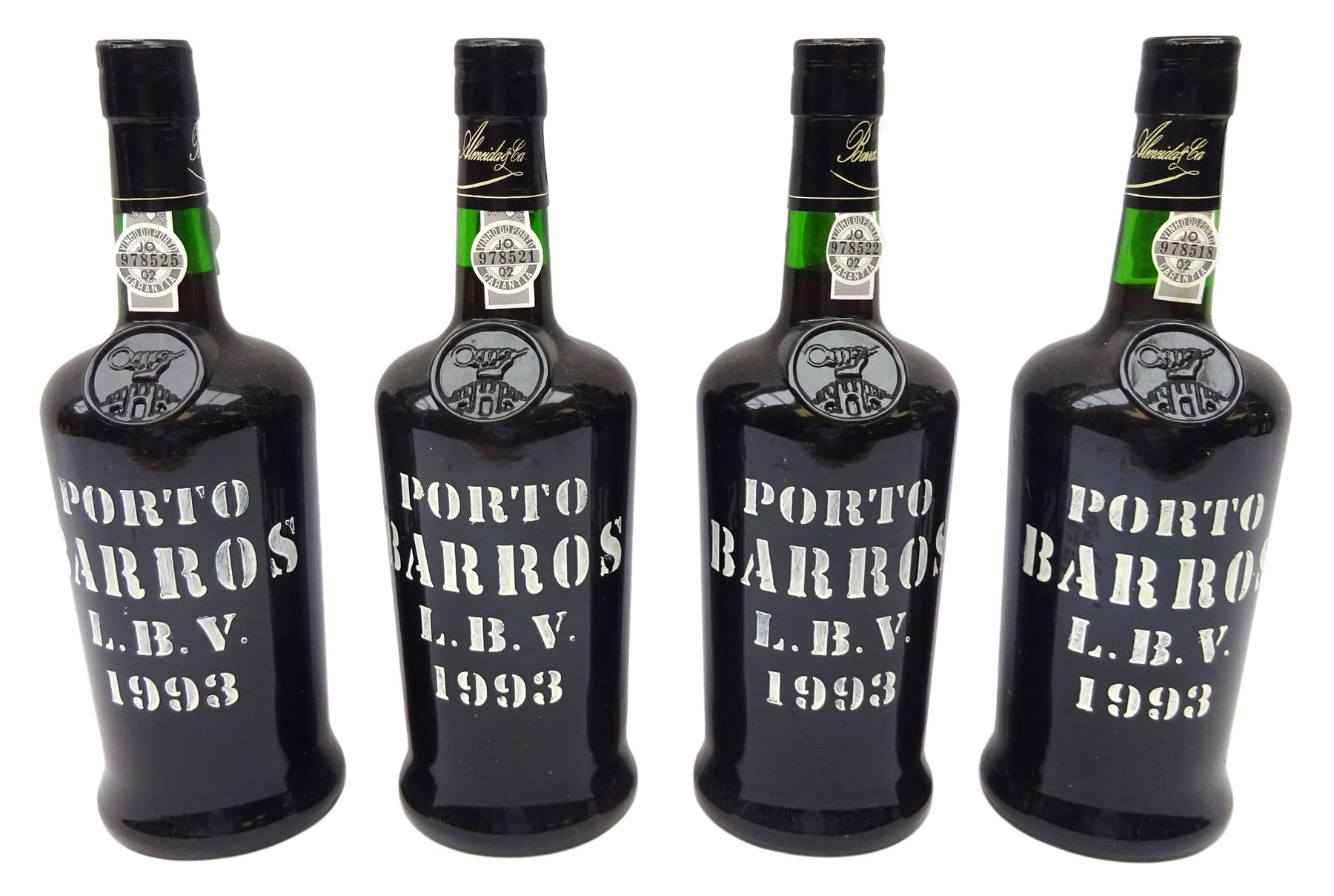 Porto Barros L.B.V. 1993 port, 75cl, 20%vol, four bottles