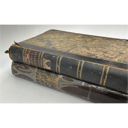 Newlands James: The Carpenter and Joiner's Assistant being a comprehensive treatise on the selection, preparation, and strength of materials and the mechanical principles of framing. Nd c1880. Later half leather binding and end papers; and Nicholson Peter (Thomas Tredgold): Practical Carpentry, Joinery, and Cabinet-Making. 1857. Half leather binding (2)