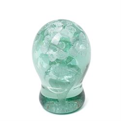 Three Victorian glass dumps, two with names 'Scott' and 'Aleck', one dated 1884, largest H13cm (3)