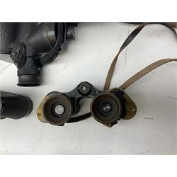 Quantity of binoculars for spares and repair, to include Cogswell & Harrison Primic 8x30, Prinz 8x30, Telstar 35x60, Zeiss Wetzland 8x40 etc