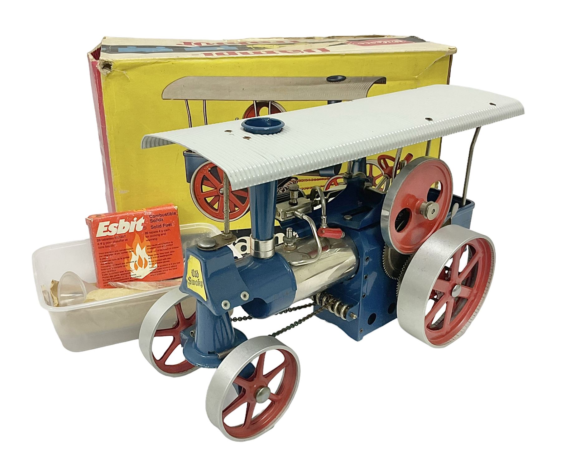 Mamod TE1A Wilesco Dampftraktor live steam tractor, with original box 