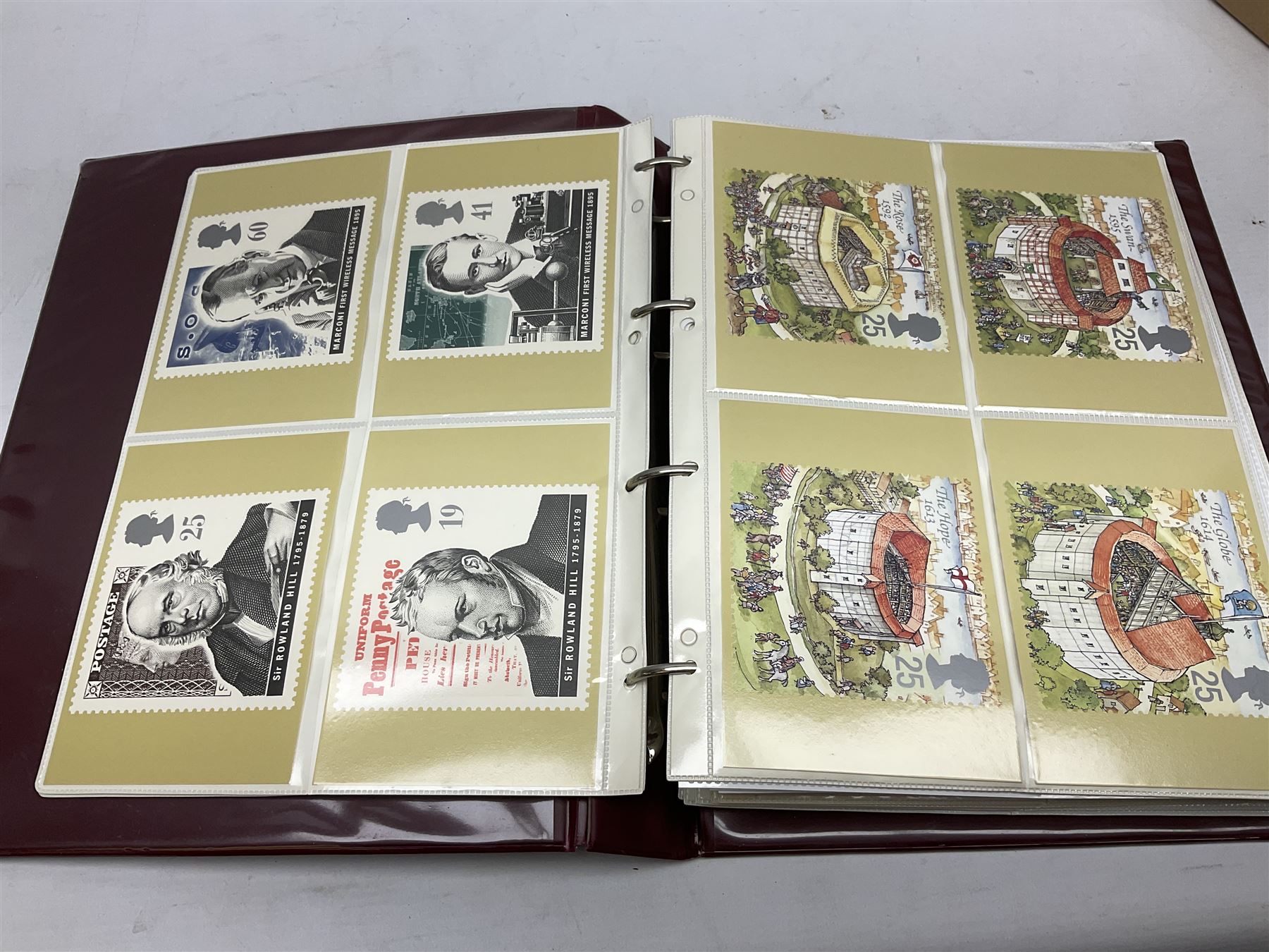 Various Royal Mail PHQ cards, first day covers, World stamps including Poland, Uruguay, Pakistan etc, housed in sixteen albums / folders, in one box