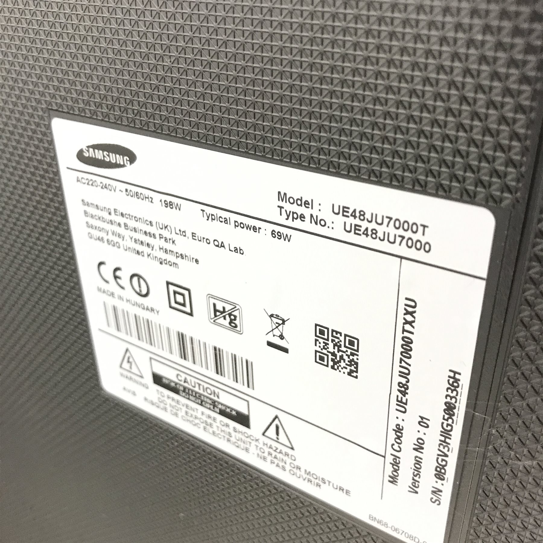 Samsung UE48JU7000 television (48