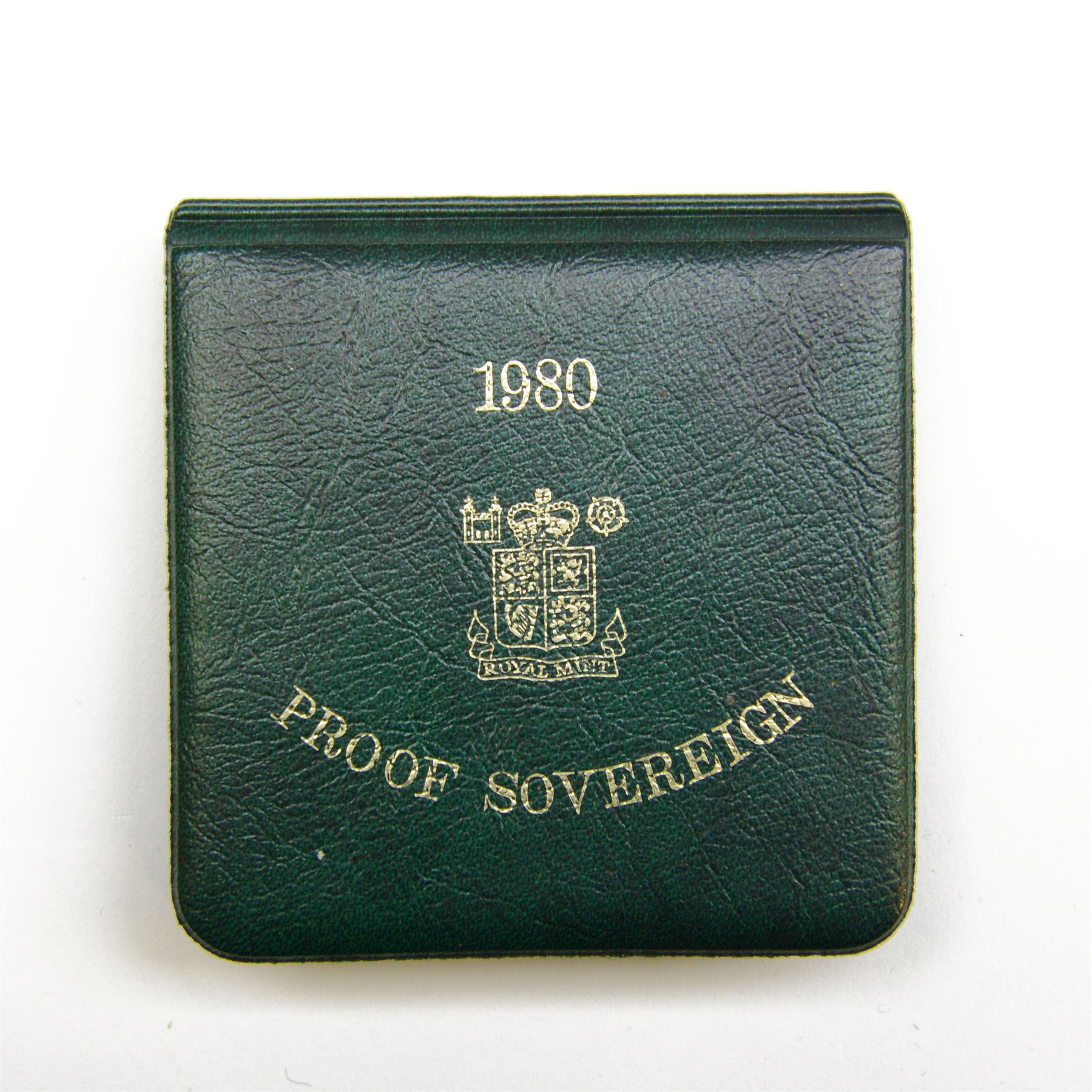 Queen Elizabeth II 1980 gold proof full sovereign coin, cased with certificate