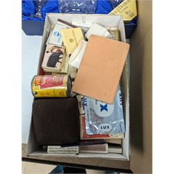 Royal Doulton Heinz Centenary decanter set, boxed, modern games compendium, RMS Queen Mary book and a 1937 Coronation souvenir book, together with matchboxes, cigarette cards, costume cufflinks and other collectables, 