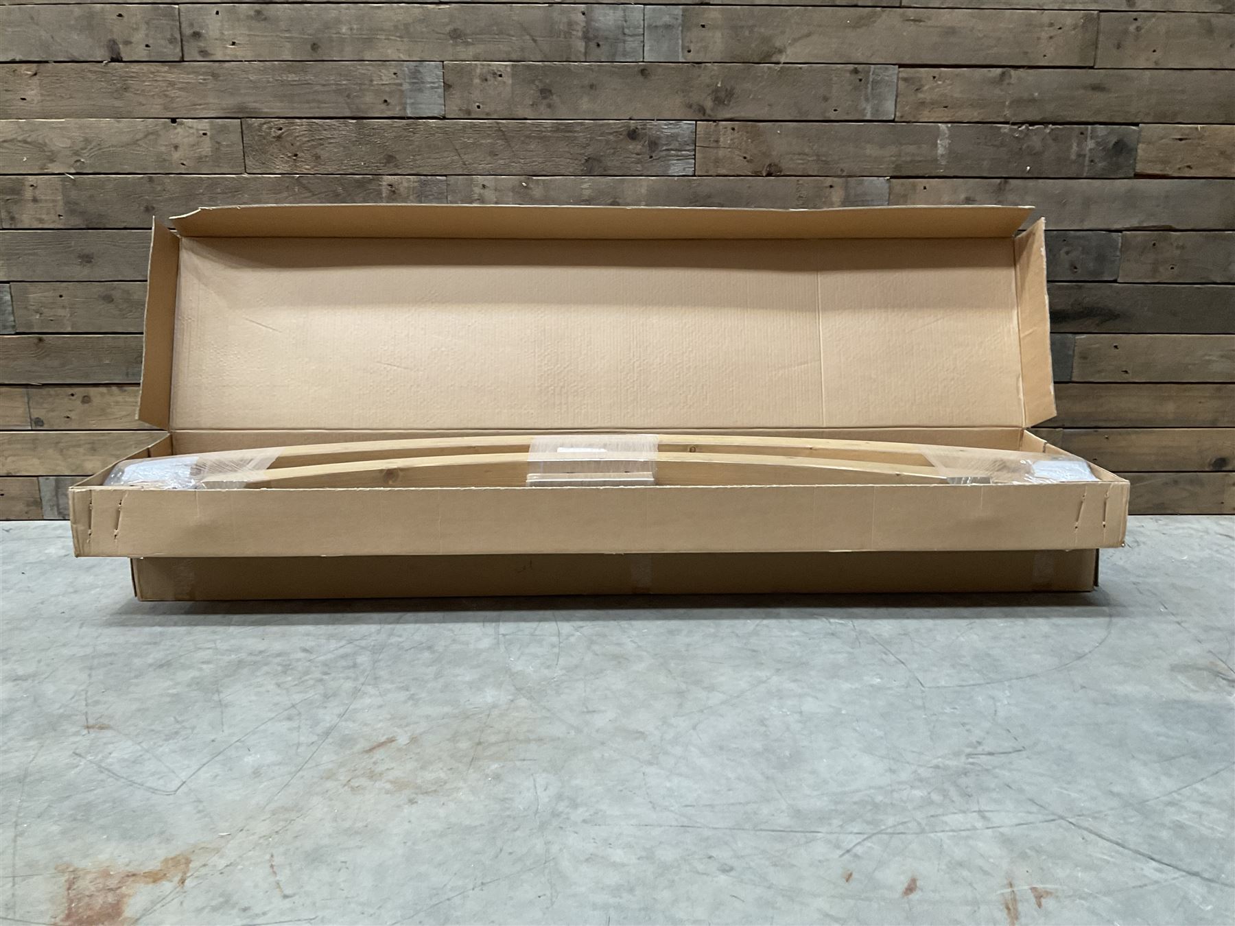 Two boxed wooden garden hammock frames 