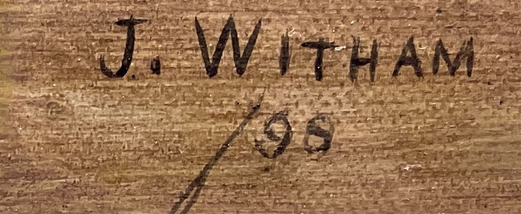Joseph Witham (British 1832-1901): 'Landing Fish on the Coast of Holland - Scheveningen', oil on canvas signed and dated '98, titled inscribed and dated 1898 on the stretcher 40cm x 60cm