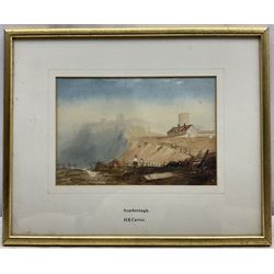 Henry Barlow Carter (British 1804-1868): Scarborough from the Cliffs, watercolour unsigned 15cm x 22cm