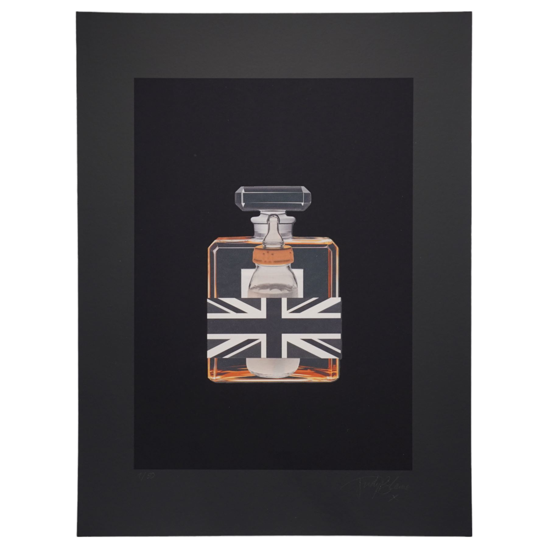 Judy Blame (British 1960-2018): 'Baby's Bottle' digital archive print colour silkscreen signed and numbered 1/50 in pencil 40cm x 30cm (unframed)