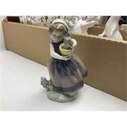 Lladro Spring is here, no 5223, together with a collection of Blanc De Chine figures, Crown Staffordshire Kowloon pattern items etc, in two boxes 