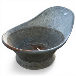 Four galvanised metal buckets/planters