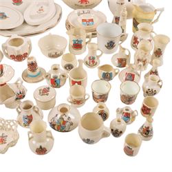 Collection of crested ware and similar, including W H Goss examples  