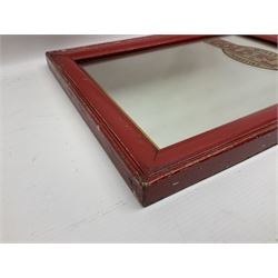 Wills' Gold Flake advertising mirror in painted red frame, H41 cm
