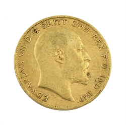 King Edward VII 1902 gold half sovereign coin