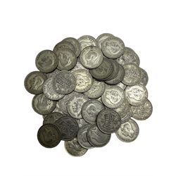 Approximately 705 grams of Great British pre 1947 silver half crown coins