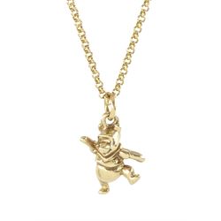 9ct gold Winnie the Pooh pendant necklac