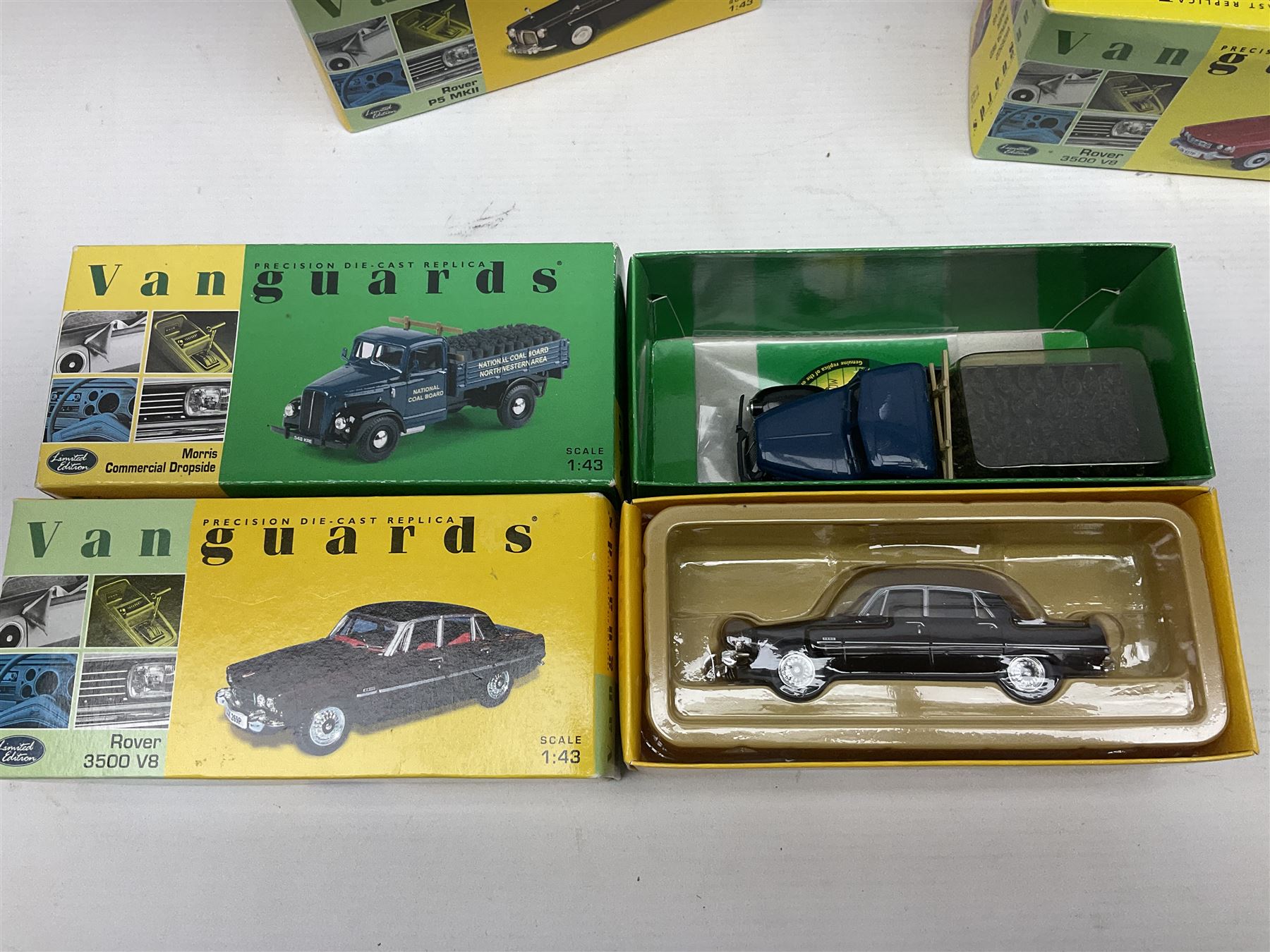 Corgi Classics - five commercial vehicles Nos.09802, 16302, CC13303, 97367 & 97951; nine Lledo Vanguards die-cast models; Matchbox Dinky Ford Pilot; and City Morris LD150 P.O. Telephones Van; all boxed; and four unboxed models

