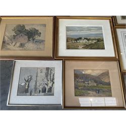Collection of principally early 20th century watercolours, artists including Joseph Pighills, Peace Sykes, David Muirhead, EJW Prior, Walter Eastwood, George Edward Alexander, John Arthur Dees, Willie Stephenson, John Smith Atherton, David Russell Anderson, etc (13)