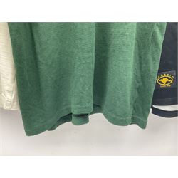 Three Australian Rugby League shirts, to include NRL West Tigers shirt, NSW RL North Sydney Bears shirt and an Australian International rugby shirt, with applied W.Simpson name to front