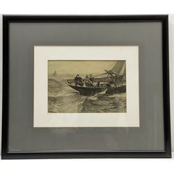 Charles Oliver Murray (Scottish 1842-1923): after Charles Napier Hemy (British 1841-1917): 'The Three Fishers', etching signed in the plate 17cm x 25cm