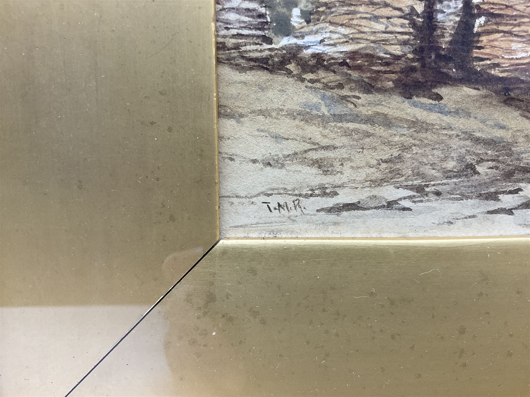 Thomas Miles Richardson Jnr. (British 1813-1890): 'A Castle Ruin', watercolour signed with initials 24cm x 35cm