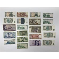 Banknotes including Bank of England Page Series D one pounds, other one pound notes, various The Royal Bank of Scotland Limited denominations, Clydesdale Bank Limited ten pounds 31st January 1979 ‘D/BD 060182’ etc 