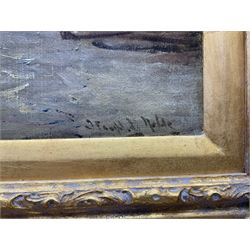 James Campbell Noble RSA (Scottish 1846-1913): 'Sawmill on the Nord Dyke', oil on canvas signed, original title label verso 50cm x 60cm