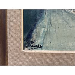 Piet Jacobs (Polish 20th Century): 'Winter', oil on canvas signed, titled and inscribed verso 49cm x 59cm 