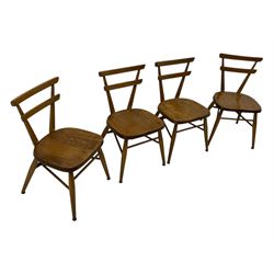 Lucian Ercolani for Ercol - mid-20th century set of four ‘Yellow Dot’ elm and beech child’s chairs
