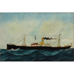  'Bellorado' - Steam Ship's Portrait, 20th century oil on board unsigned 30cm x 44.5cm  