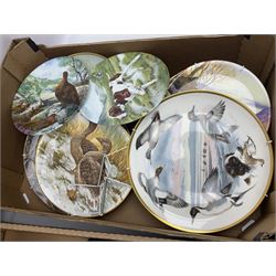 Melba ware shire horse and another similar shire, together with a collection of collectors plates, in four boxes