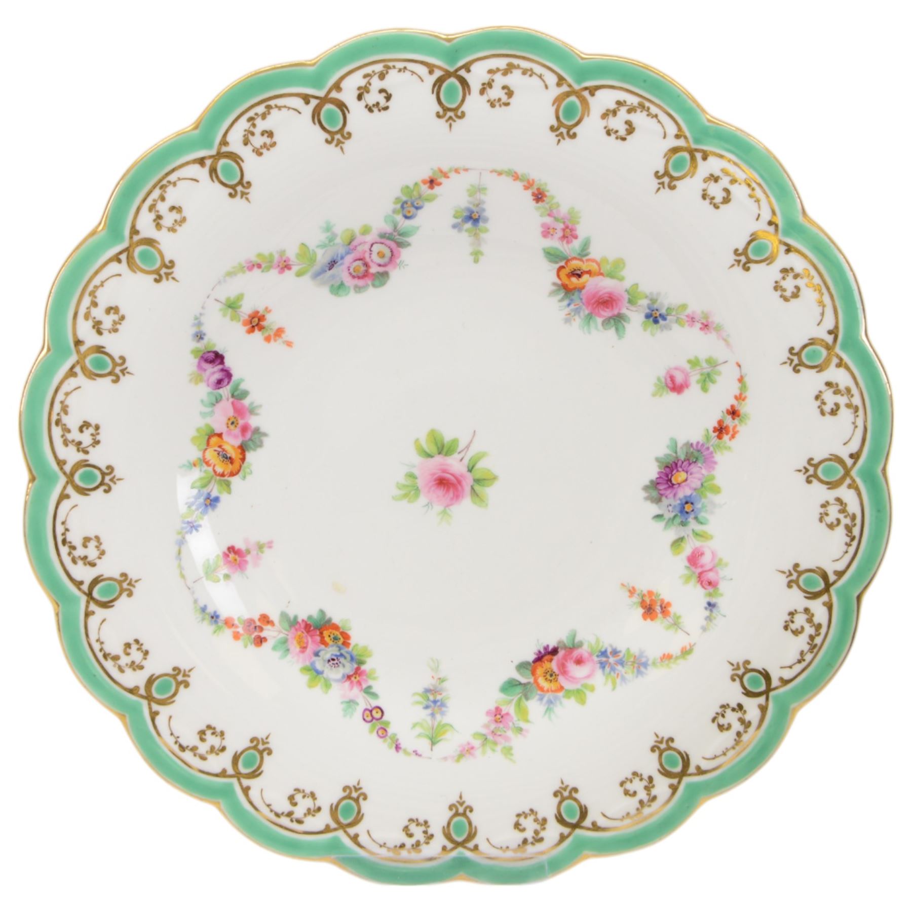 Collection Victorian and later cabinet plates, including Spode and Dresden examples 