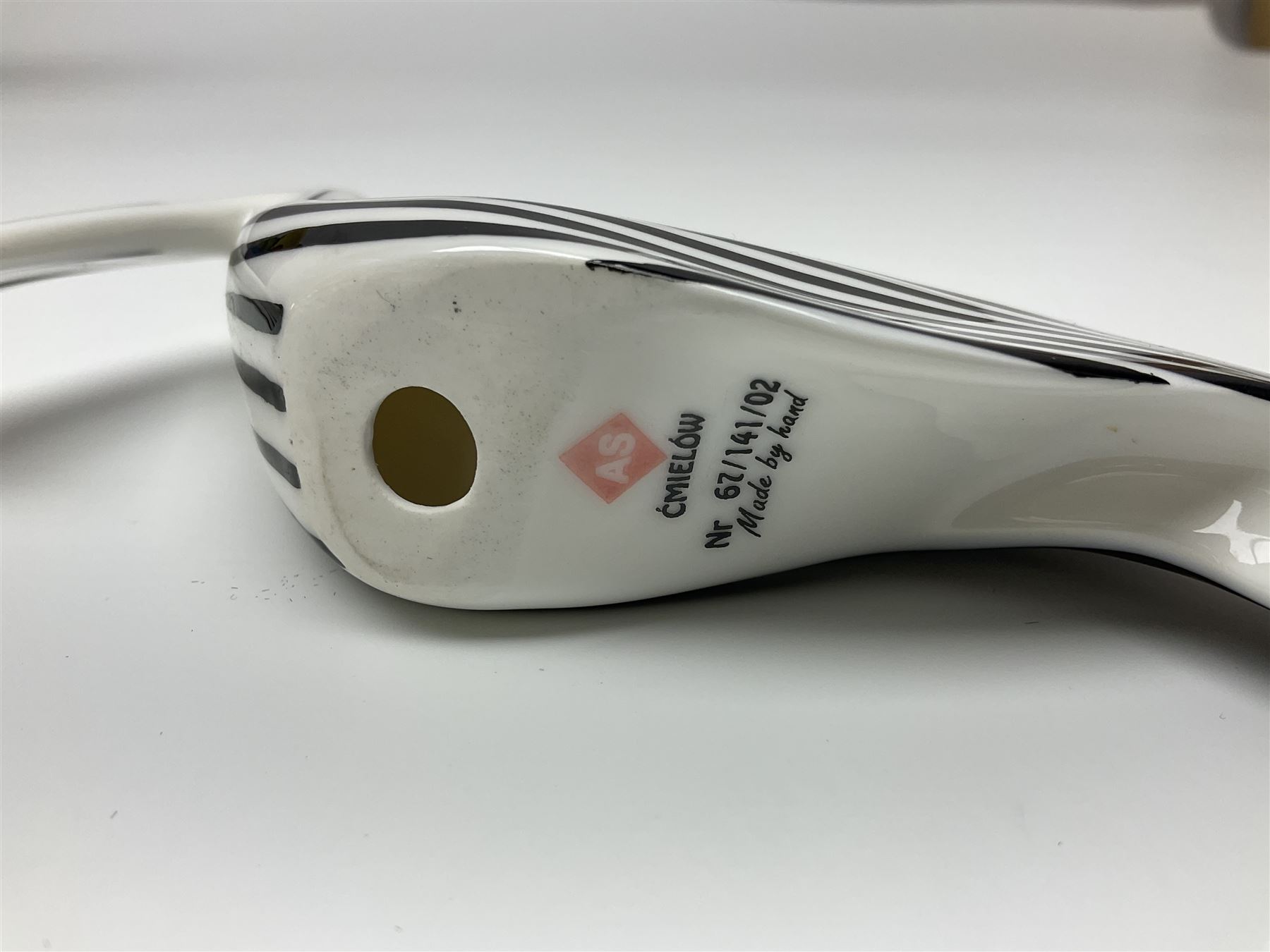 Dennis China Works vase with fluted rim together with three Cmielow figures and Beswick Silhouette vase of Girl with the Pearl earring, Beswick vase H22cm 