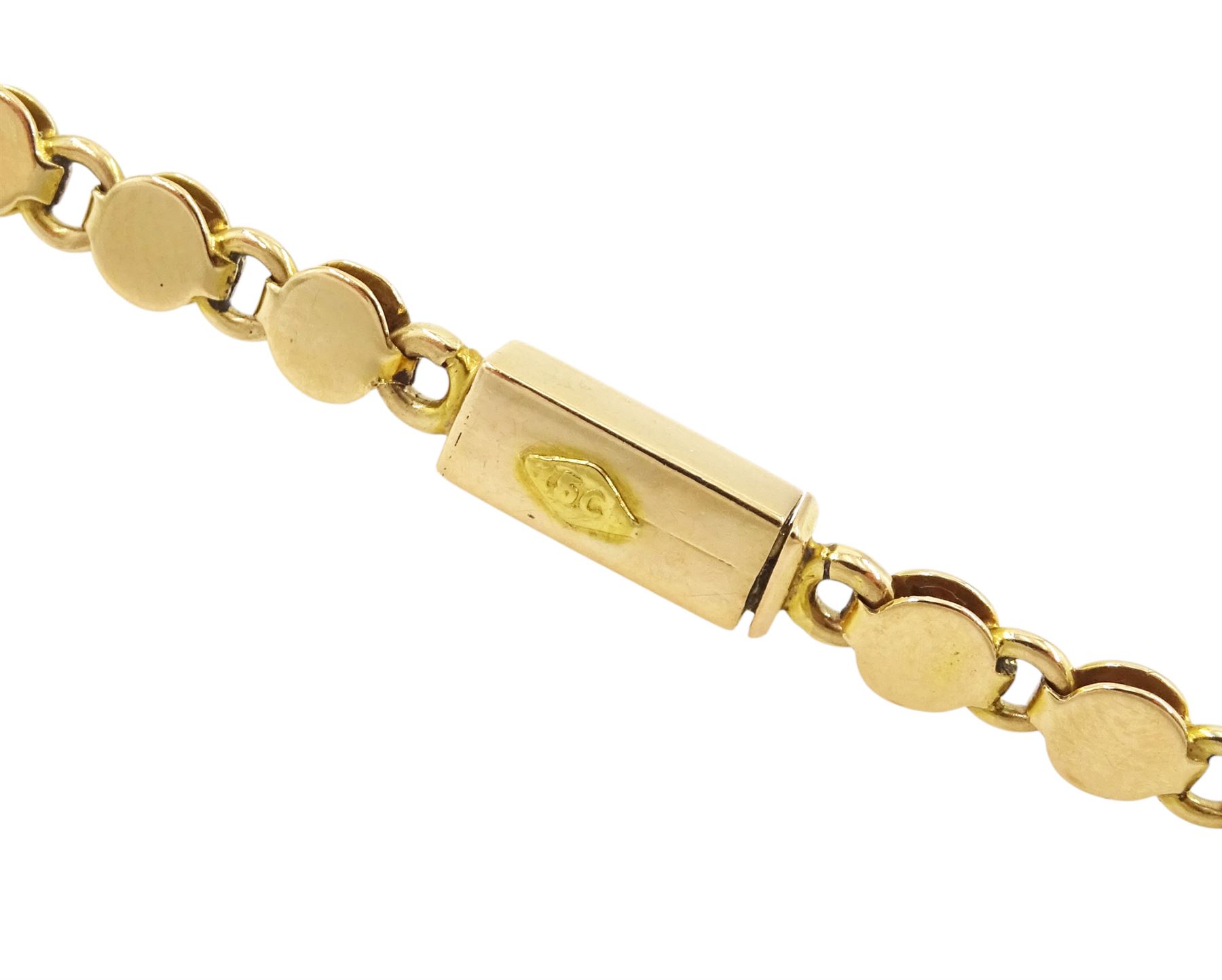 Early 20th century gold split pearl and turquoise necklace, stamped 15ct, in velvet and silk lined box by London & Ryder, New Bond Street