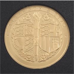 Queen Elizabeth II Gibraltar 2021 'Strength & Stay' gold double sovereign coin, cased with certificate