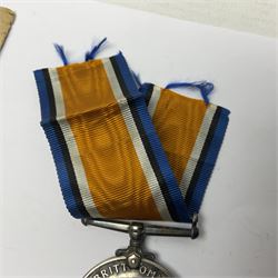 WWI pair of medals comprising Mercantile Marine medal and British War medal, awarded to Dominic L Kelly; both with ribbons and part original packaging and a Victoria Diamond Jubilee medallion.