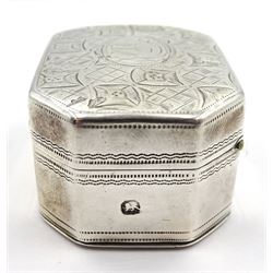 George III silver nutmeg grater makers mark TH, London 1806