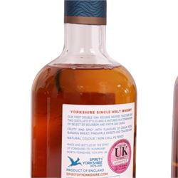 Sprit of Yorkshire Distillery, Filey Bay Sherry Cask Reserve #2  single malt whisky, 70cl 46% vol, Sherry Cask Reserve #3  single malt whisky, 70cl 46% vol and Filey Bay Double Oak #1  single malt whisky, 70cl 46% vol