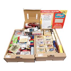 Approximately 40+ Lledo die cast vehicles, other loose die cast vehicles including Corgi examples etc, contents between two boxes
