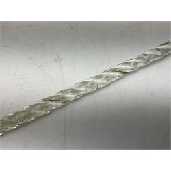 Clear glass frigger cane, the stick of twisted form, L114cm