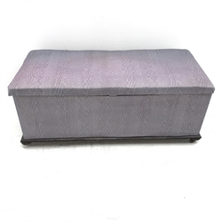 Victorian upholstered ottoman blanket box, single hinged lid, W127cm, H51cm, D58cm