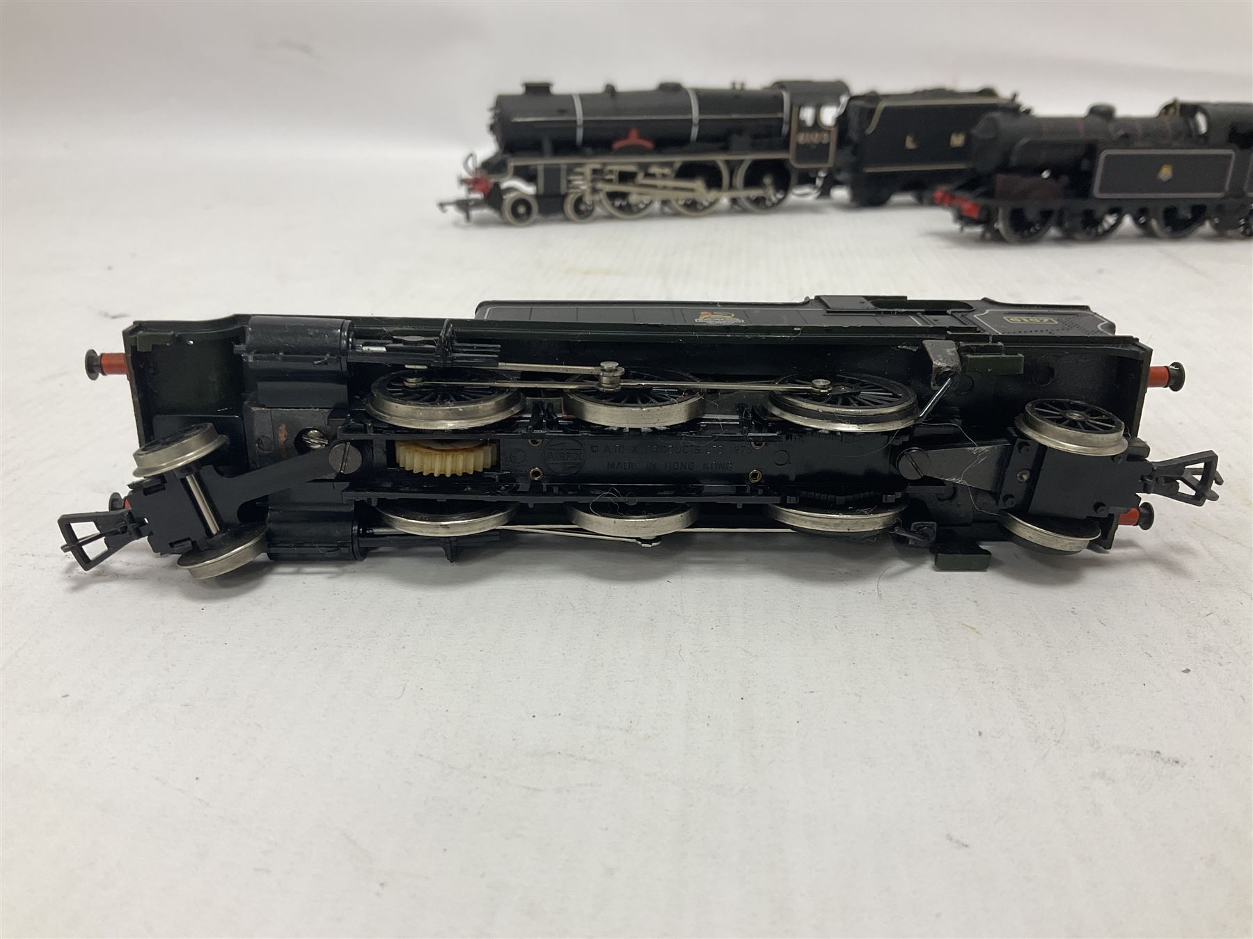 Airfix ‘00’ gauge - seven locomotives comprising Class 7P (Royal Scot) ‘Royal Scots Fusilier’ 4-6-0 no.6103 in LMS black with Mainline tender; two Class N2 0-6-2T no.69531 in BR black; Class 1282 2-4-0 no.20185 in LMS black; Class 61XX 2-6-2T no.6167 in BR black; Class 14XX 0-4-2T no.1466 in GWR green, all unboxed; Class 4F 0-6-0 no.4454 in LMS black, in original box (7)
