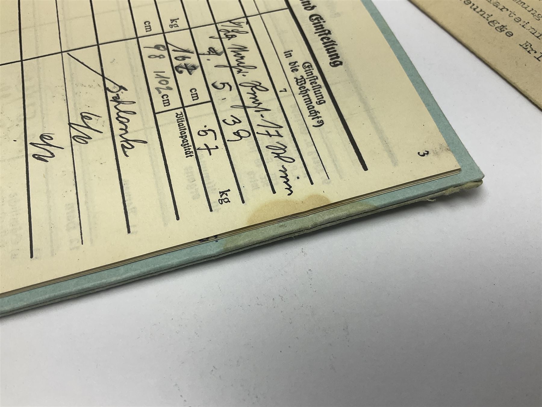 WW2 German Luftwaffe Service Record Folder and Book