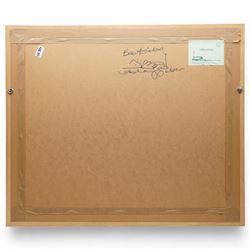 Ashley Jackson (Yorkshire 1940-): 'Where Turner Stood - Otley Chevin', watercolour signed, titled on accompanying certificate of authenticity 41cm x 55cm
Provenance: Purchased directly from the artist as part of his TV series 'A Brush with Ashley'